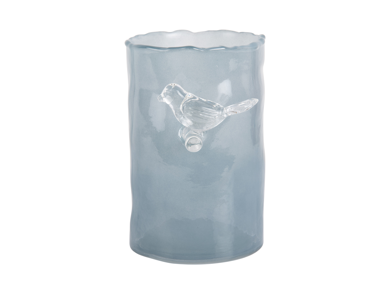 Vaas Bird on Branch - Mistig blauw
