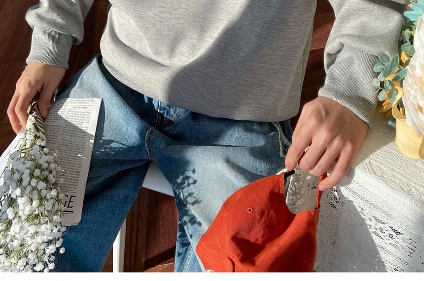 SeoulPop - Geruite Letters Sweatshirt