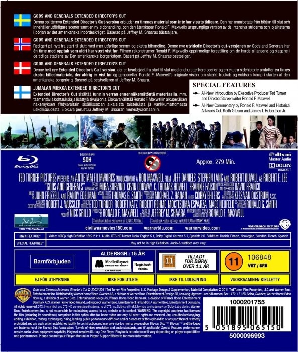 Gods & Generals - Extended Directors Cut - Blu-Ray