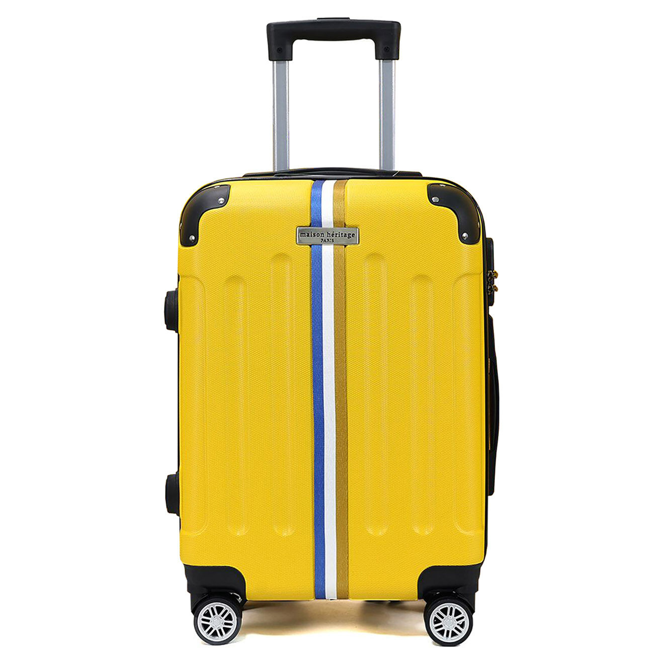 Maison Héritage 2 Valises 4 roues doubles Rivoli 65/75 cm jaune moutarde