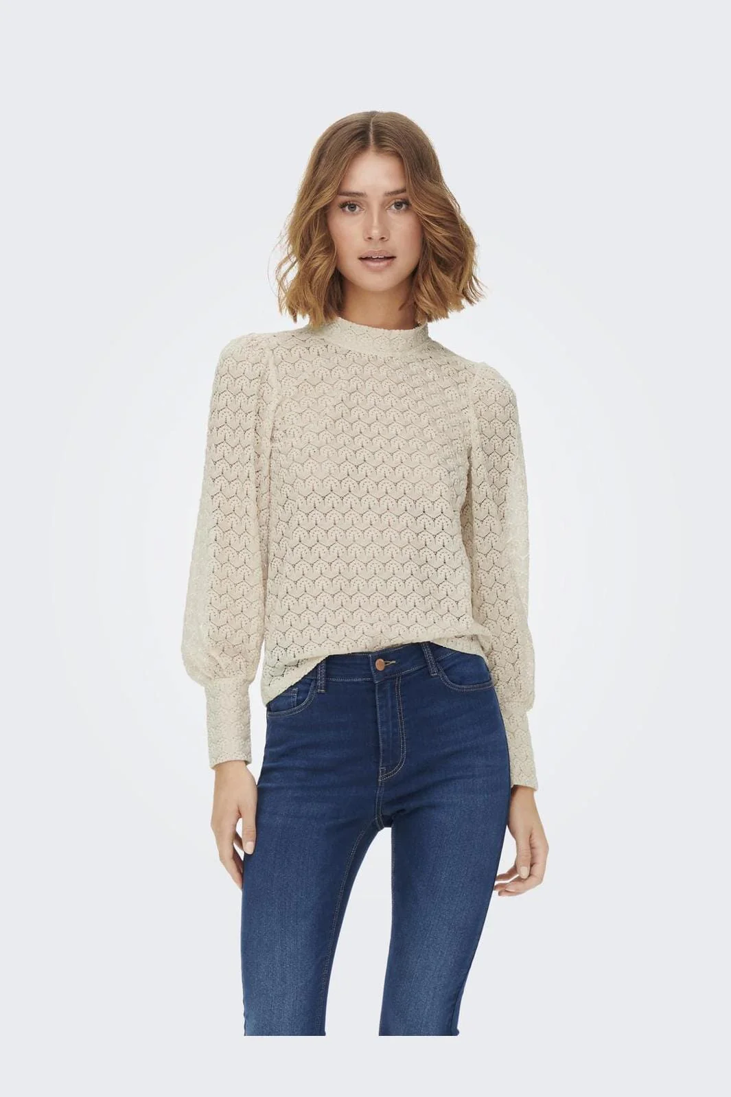 JDY JDYavery L/S Lace Top 4048744 sandshell