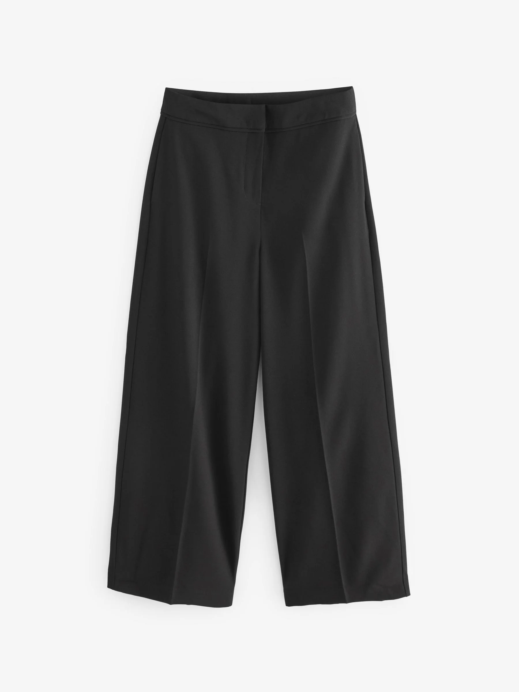 Zwart - Schoolbroek met wijde pijpen en naaddetail voor oudere kinderen (9-18jr)