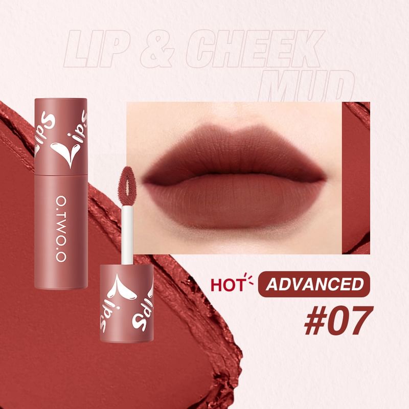 O.TWO.O - Velvet Matte Lip & Cheek Mud (7-11)