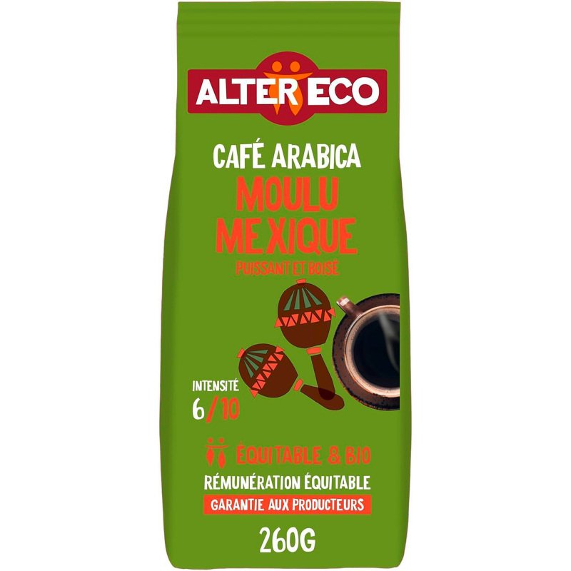Café moulu Bio Alter Eco Mexique - Paquet de 260 g