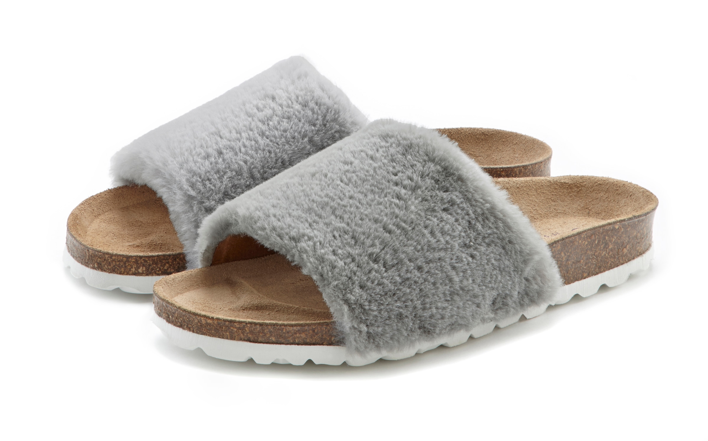 LASCANA Hausschuh »Pantolette,«  Mule, Sandale, offener Schuh, Korkfussbett, Pantoffel