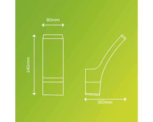 LED buitenwandlamp 12W 1100 lm 2700K antraciet
