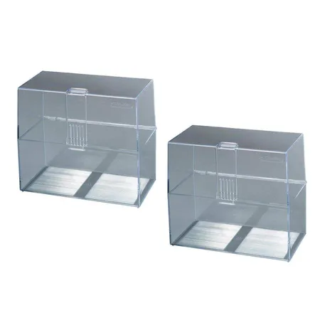Herlitz Karteikasten DIN A6, transparent, 2 Stück