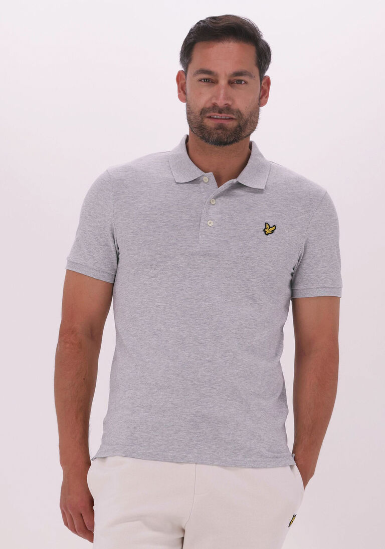LYLE & SCOTT lichtgrijze lyle & scott polo plain polo shirt