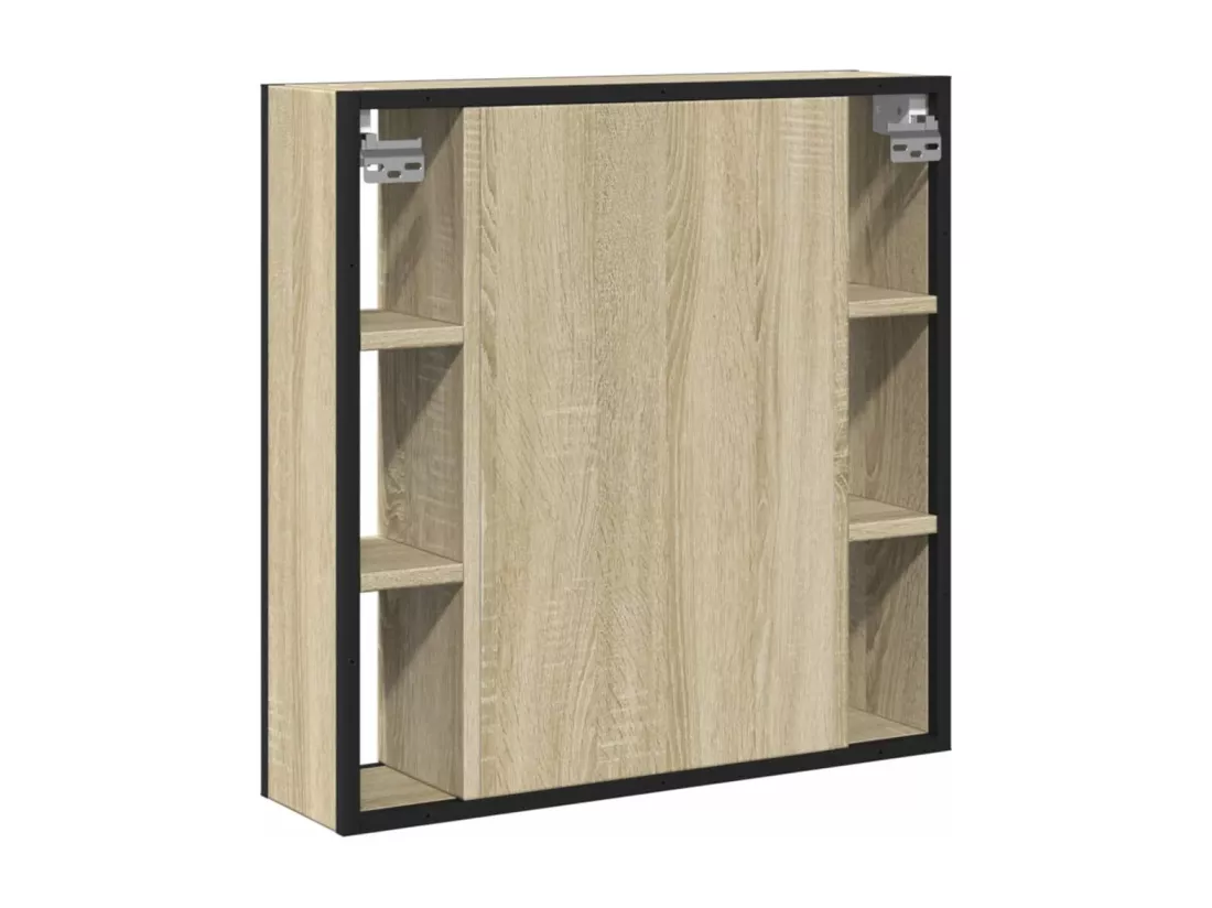 Prolenta Premium - Armoire à miroir de salle de bain chêne sonoma bois ingénierie