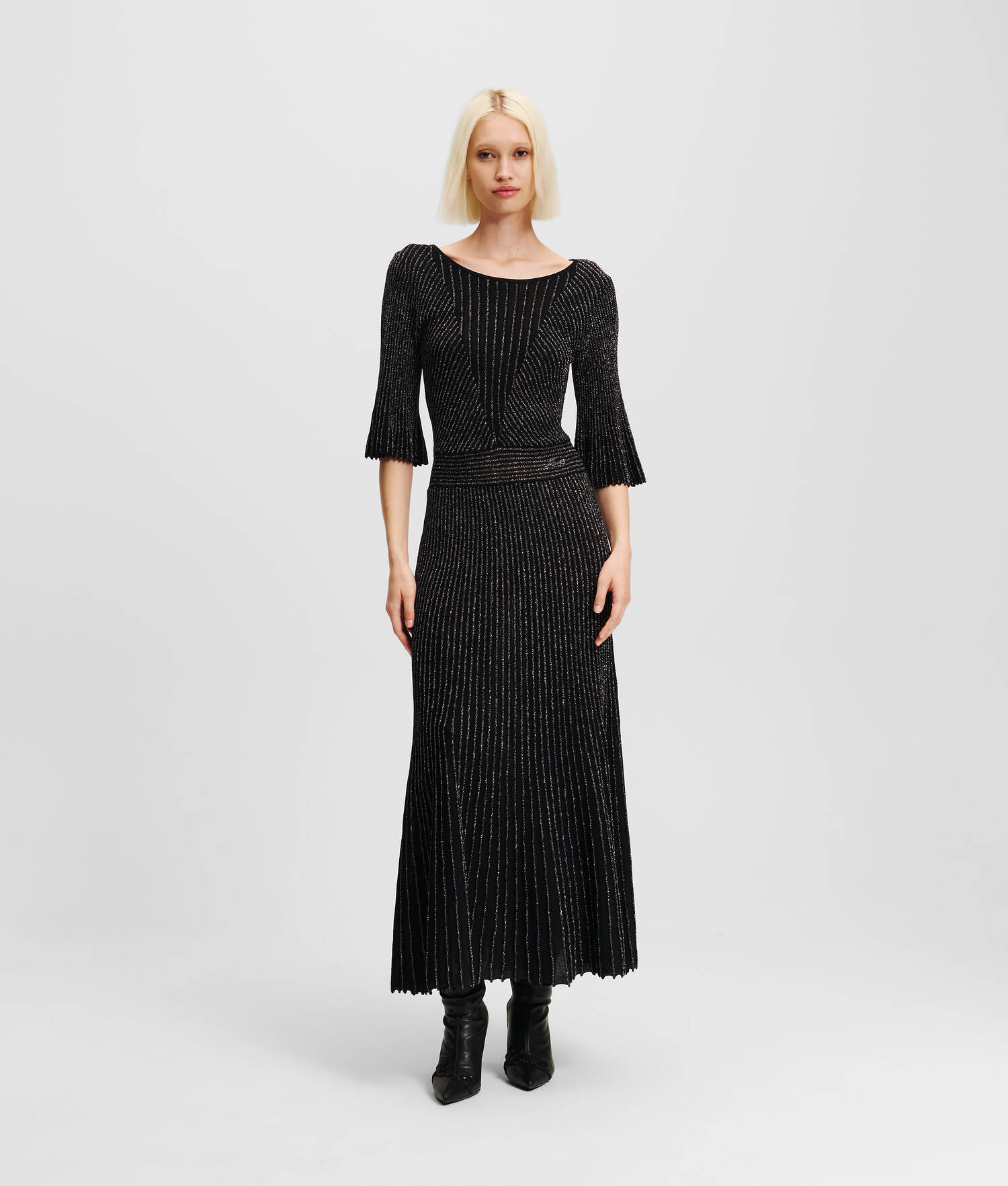 ROBE TRICOT PLISSÉE EN LUREX