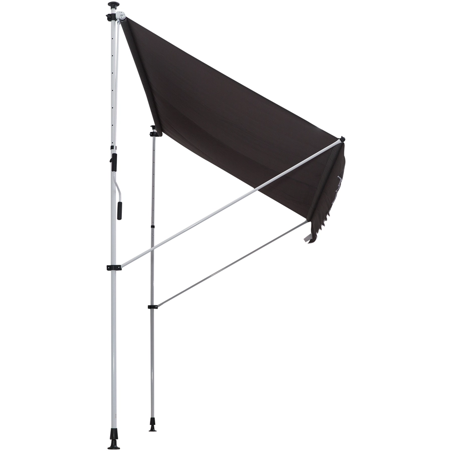 Outsunny Klemmmarkise mit Faltarm grau