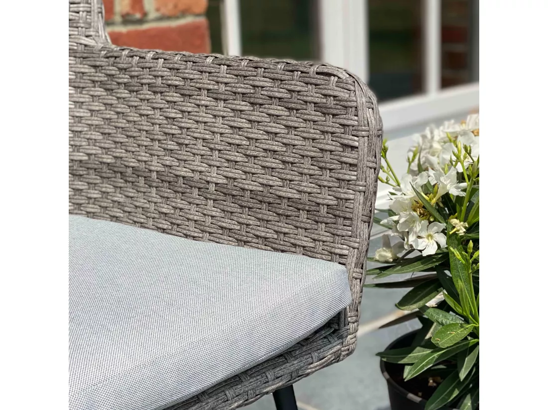 Lot de 2 fauteuils de jardin rond en osier