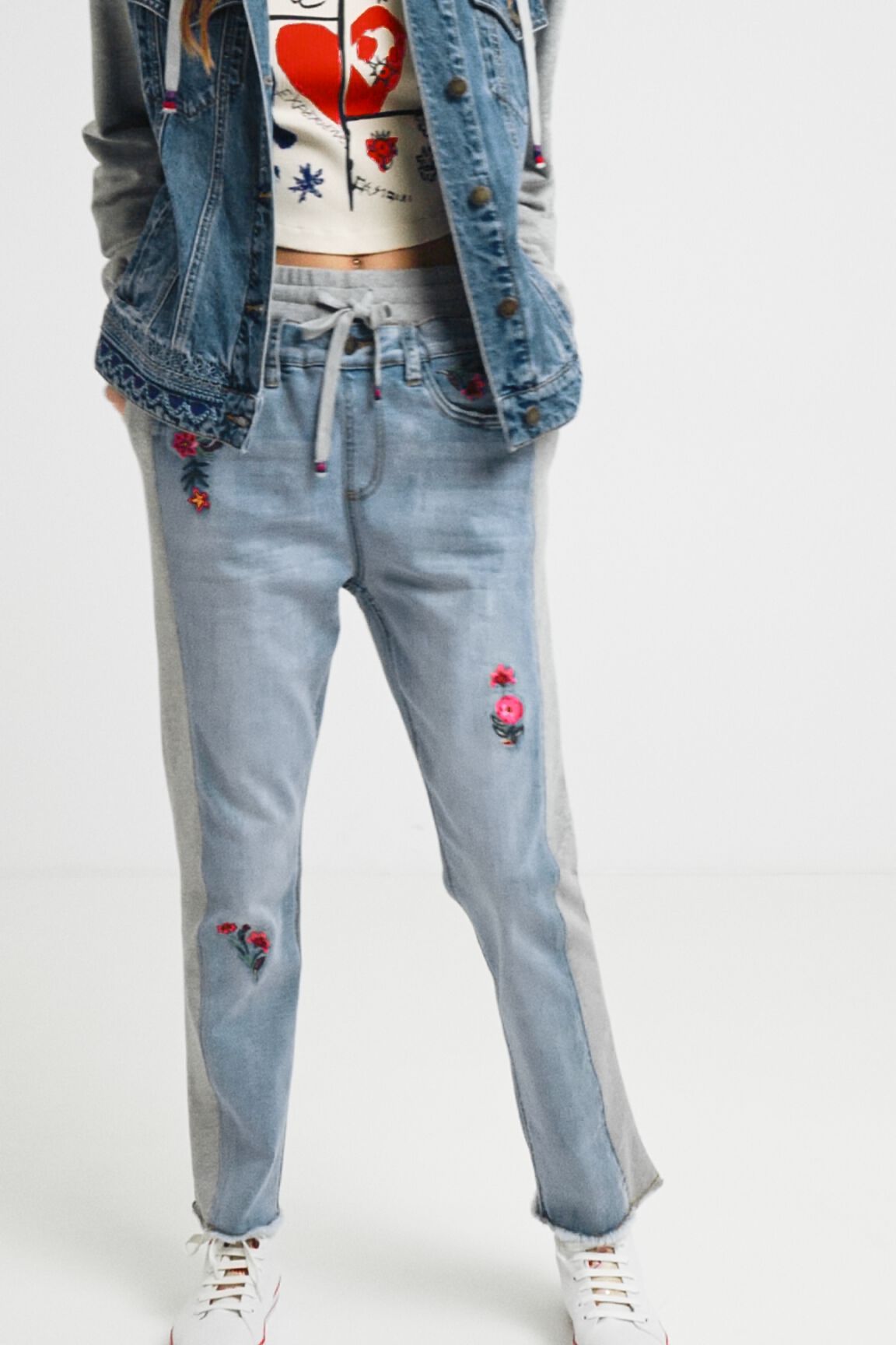 Jogging-jean floral