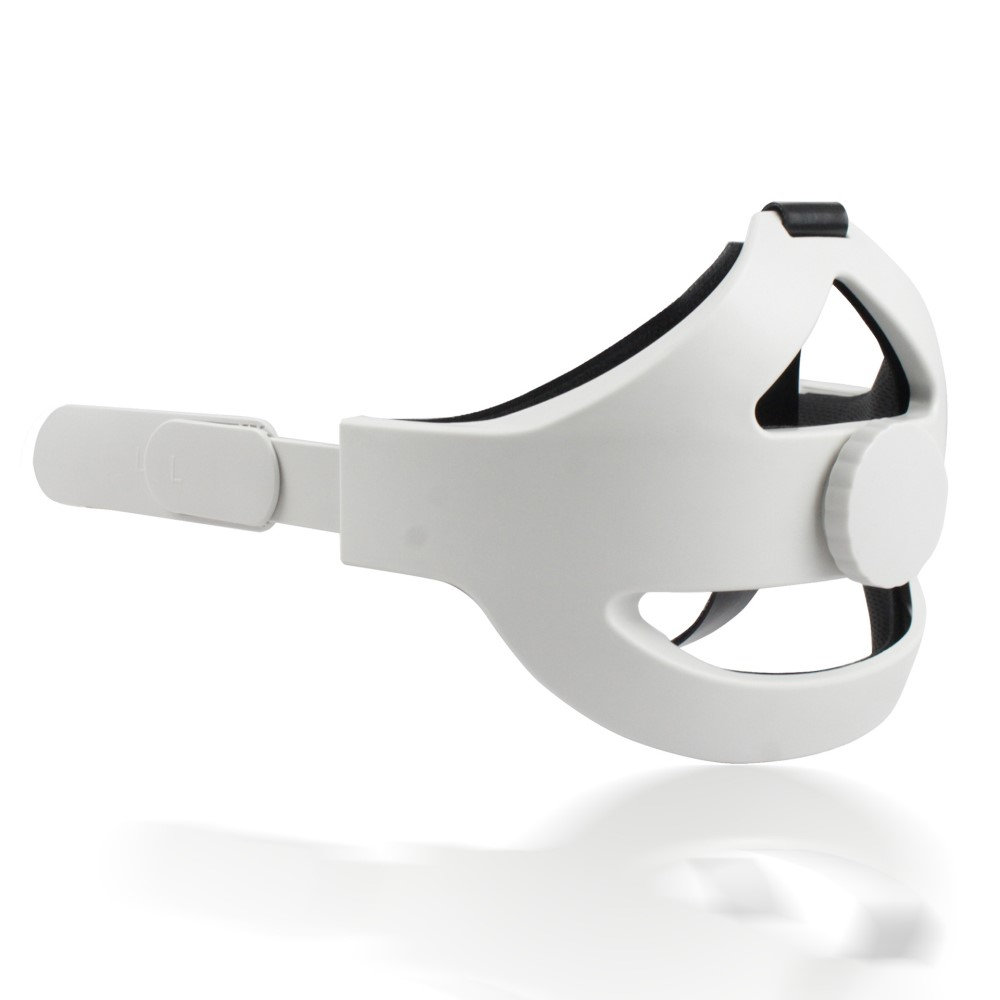 Oculus Quest 2 Verstellbares Kopfband Schutzriemen zur Druckreduzierung mit abnehmbarem Polster (Grössenverstellbar) - Weiss