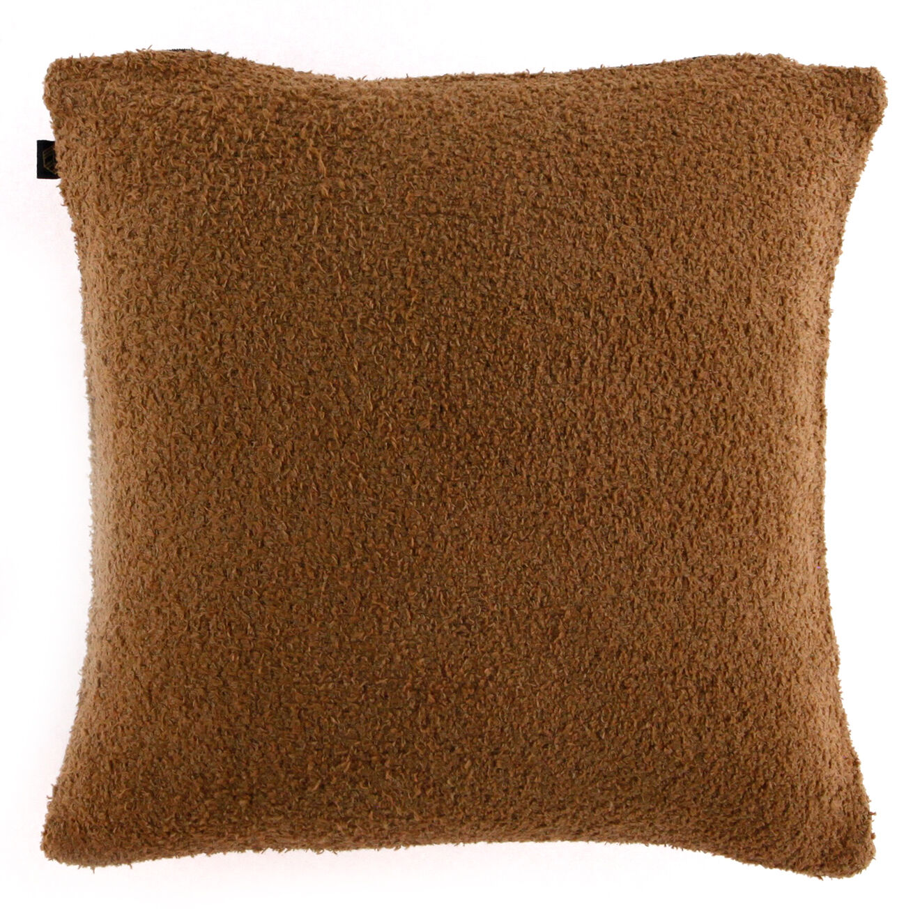 Haomy Housse de coussin bouclette Erode tabac - 45x45 cm