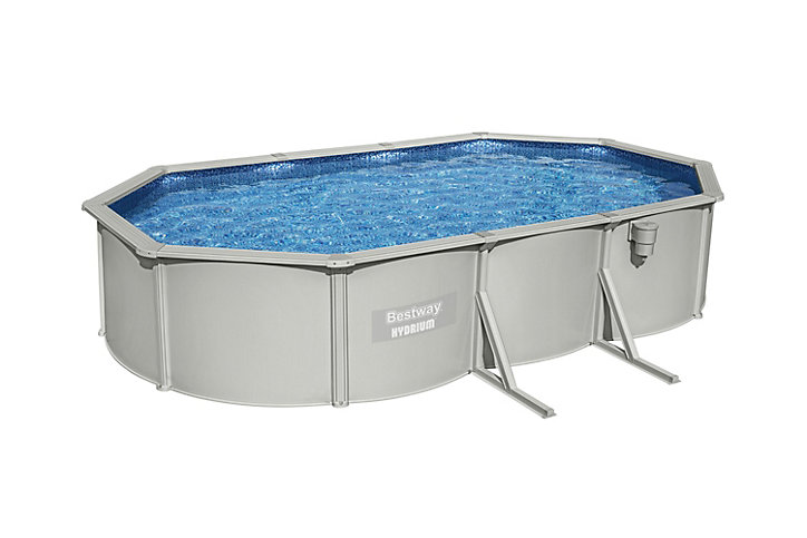 Piscine tubulaire acier gris Hydrium Bestway L.617 x l.533 x H.120 cm