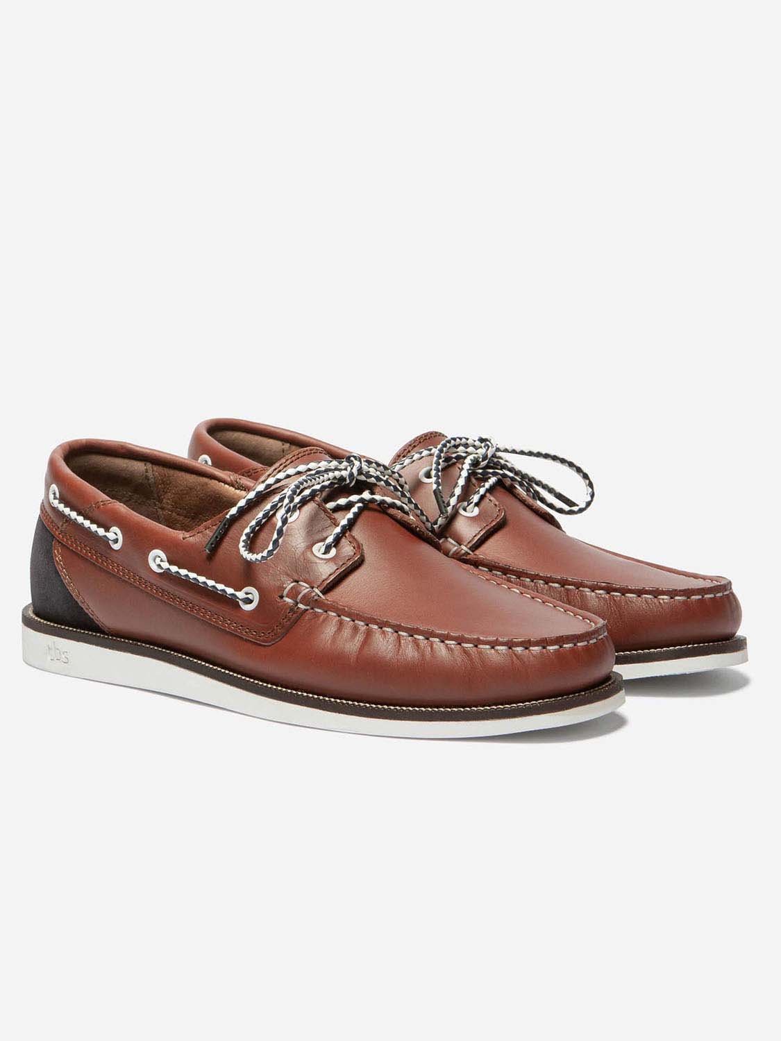 Chaussures Bateau Homme Cuir Terracotta
