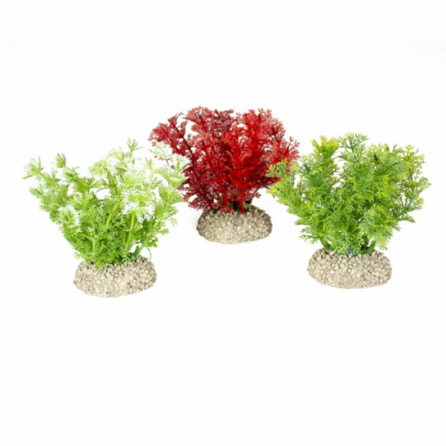 Décoration pour aquarium buisson dense coloré en plastique