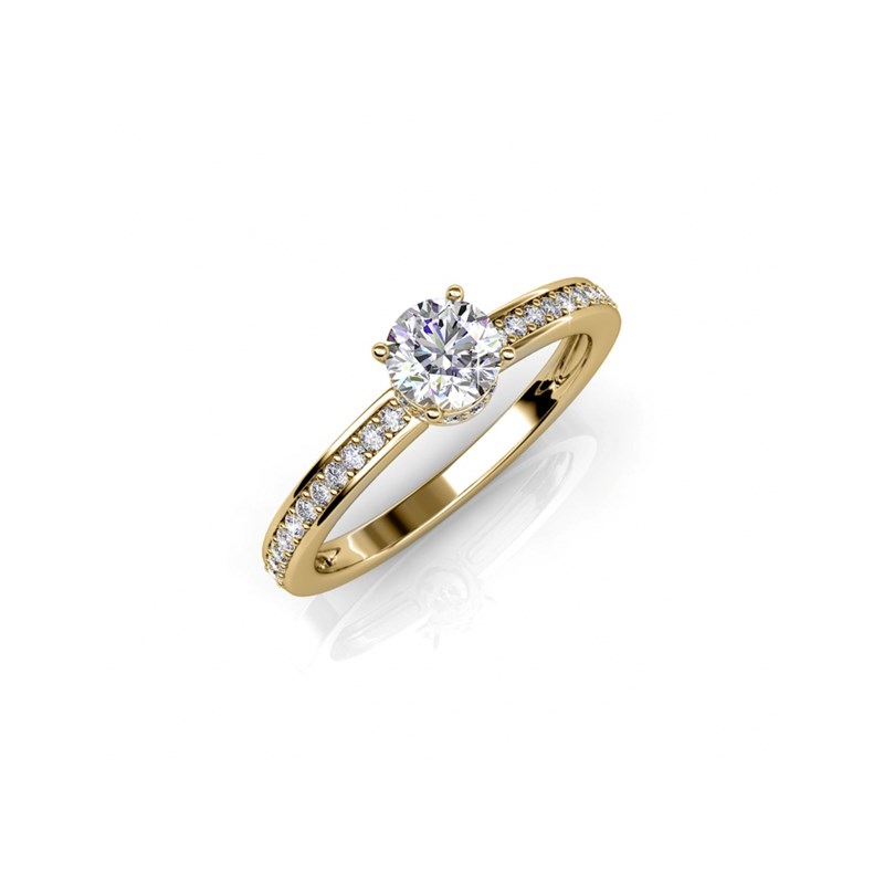 Bague Elise - Doré et Cristal