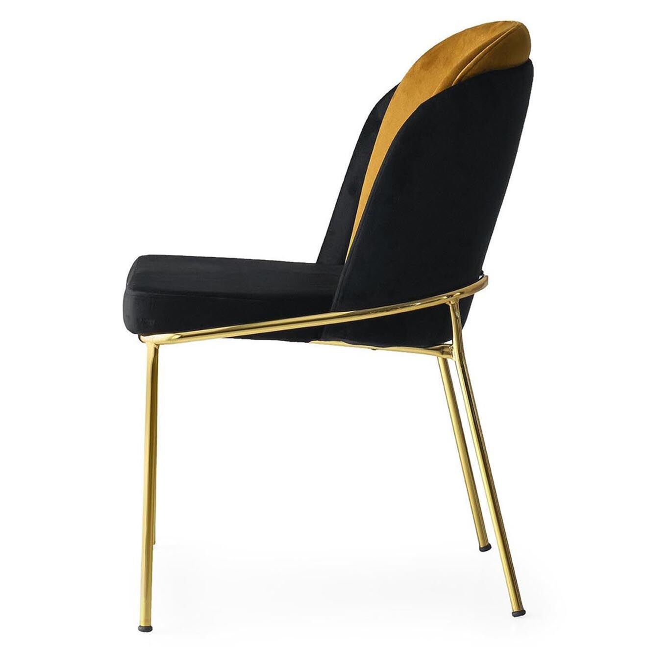Homitis 2 Chaises Dore noir/doré - 54x86x55 cm