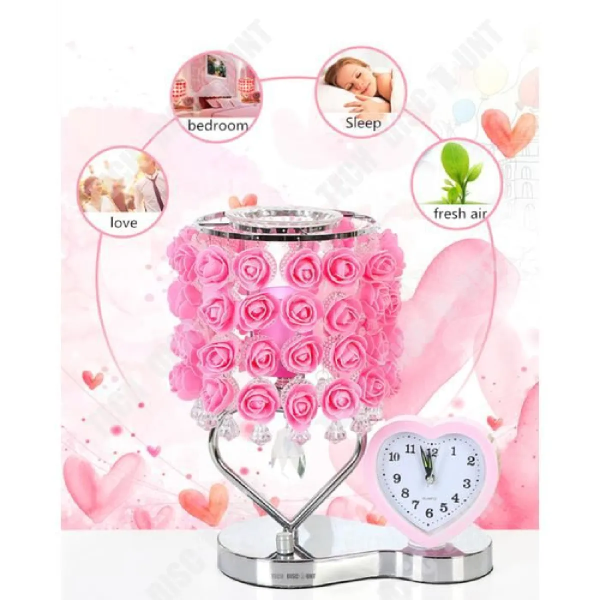 Tech Discount Réveil Parfum Roses