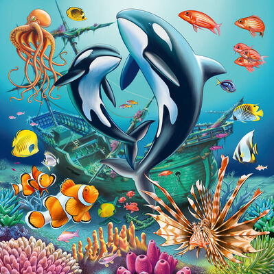 Ravensburger Puslespill Under Water 3x49 Brikker