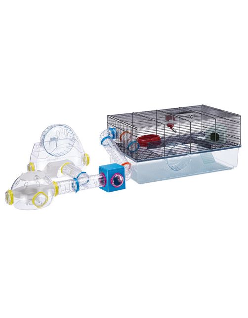 Ferplast Hamster Woonruimte Lab - Dierenverblijf - 22.5x20.7x14.3 cm Transparant