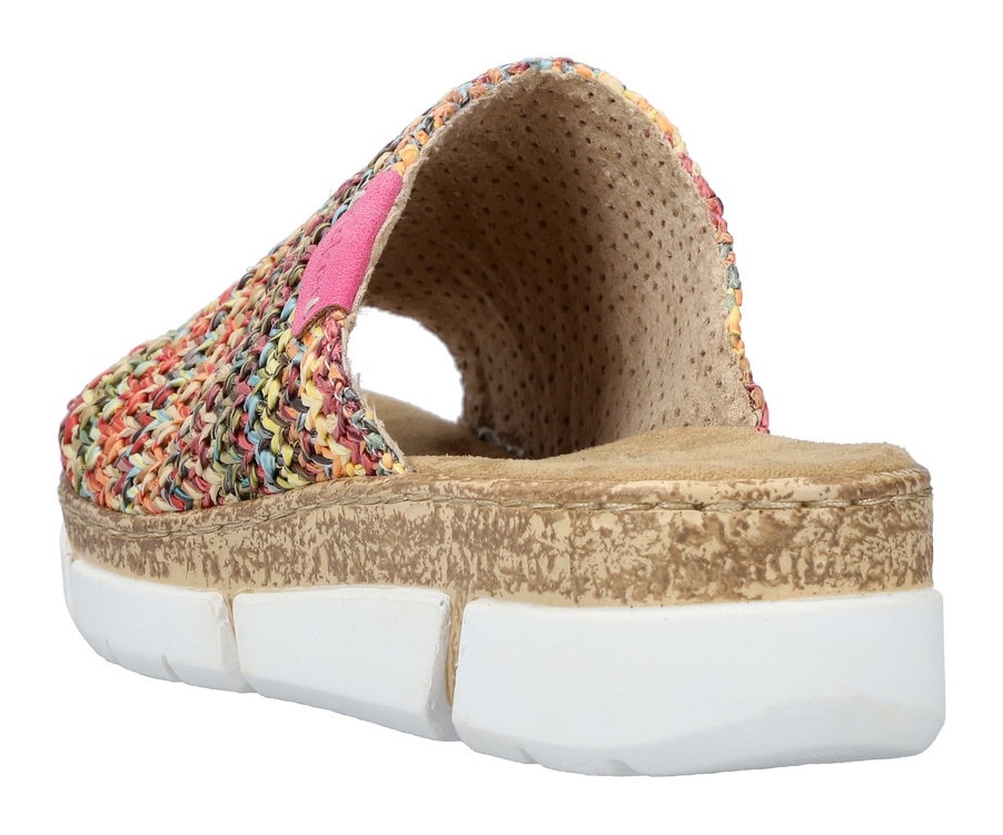 Rieker Pantolette  , Keilabsatz, Sommerschuh, Schlappen im Sommerlook