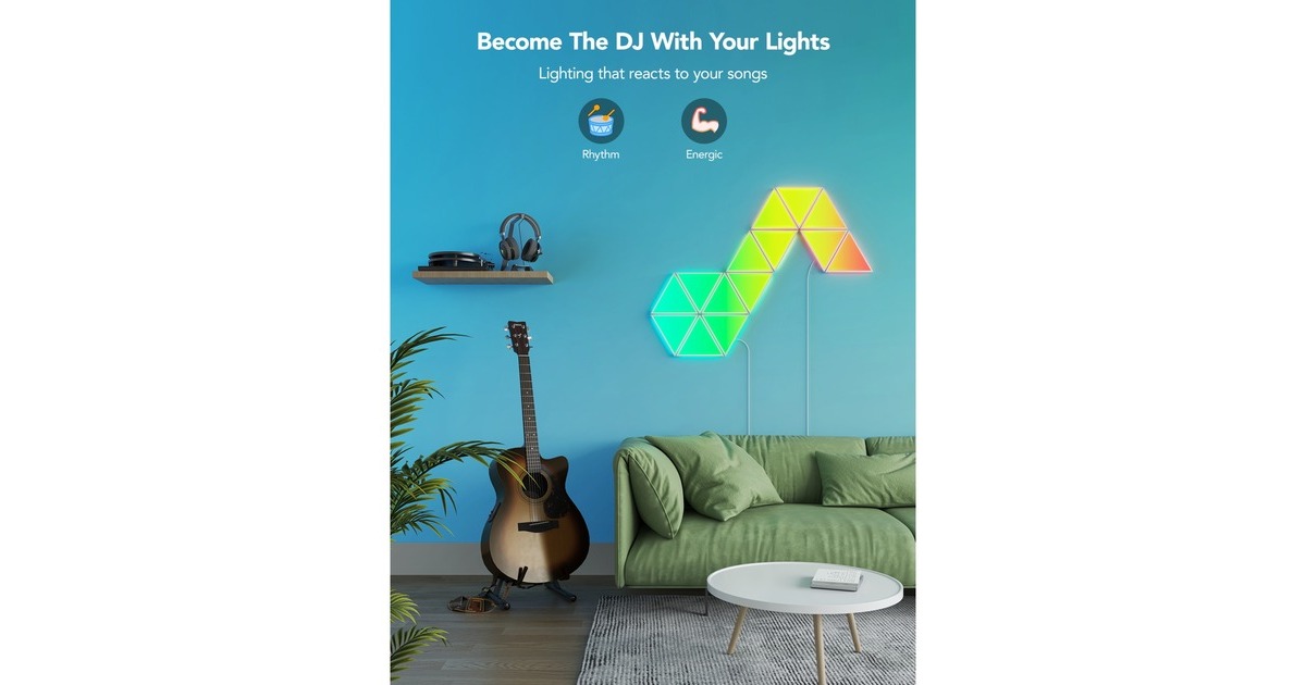 GoveeH6067 Glide Triangle Light Panels - 10-pack sfeerverlichting  (RGBIC)