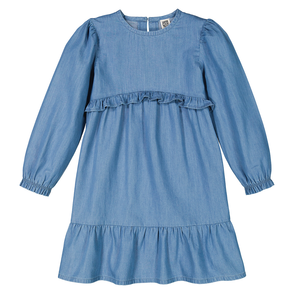 COLEÇÃO LA REDOUTE<br>Vestido jeans leve com mangas compridas