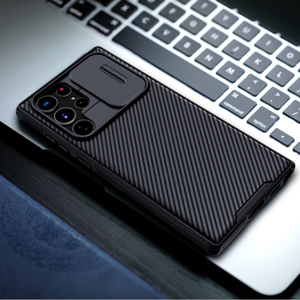 Samsung Galaxy S22 Ultra 5G Schutz Hülle Cam-Slider Kameraschutz - Schwarz
