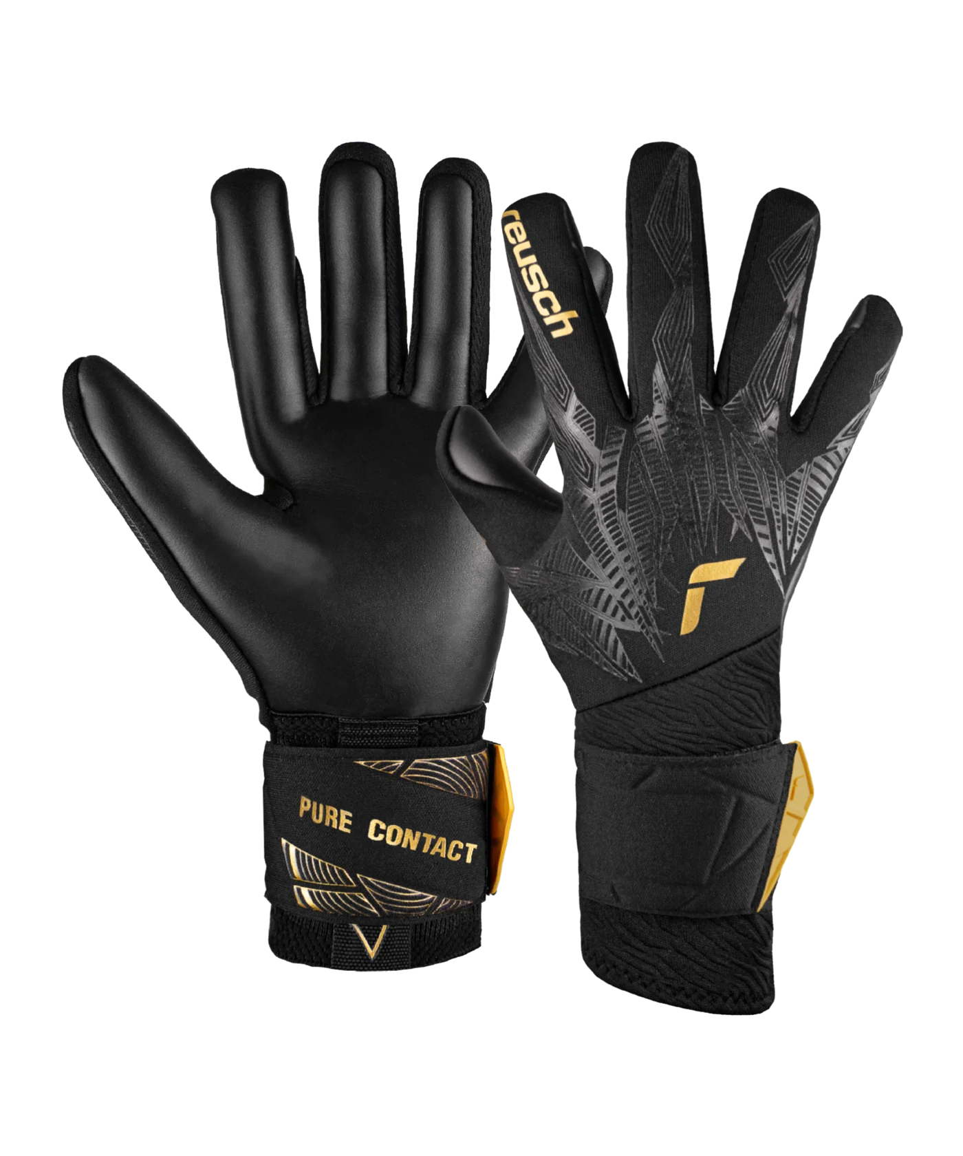 Reusch Pure Contact Infinity TW-Handschuhe Night Spark 2024 Schwarz Gold Schwarz F7706
