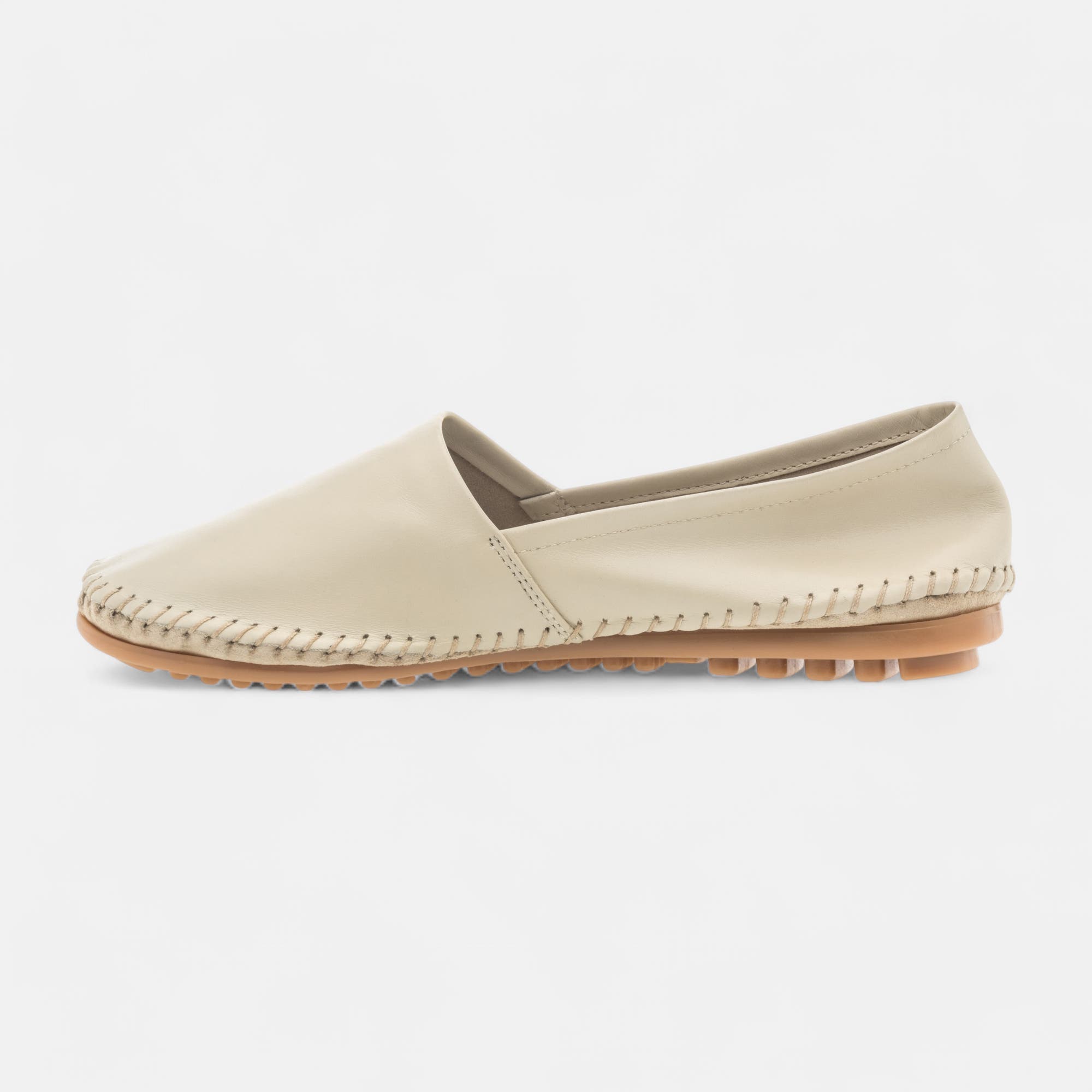 Mocassins Femme en cuir beige