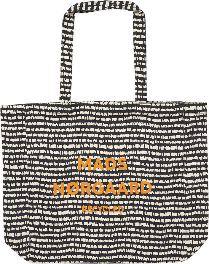 Mads Nørgaard - Copenhagen Recycled Boutique Athene Bag AOP Sort og hvid med mønster