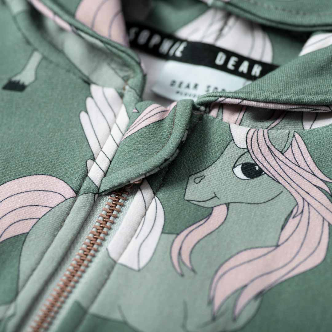 Kapuzen-Sweatshirt PEGASUS AOP in green