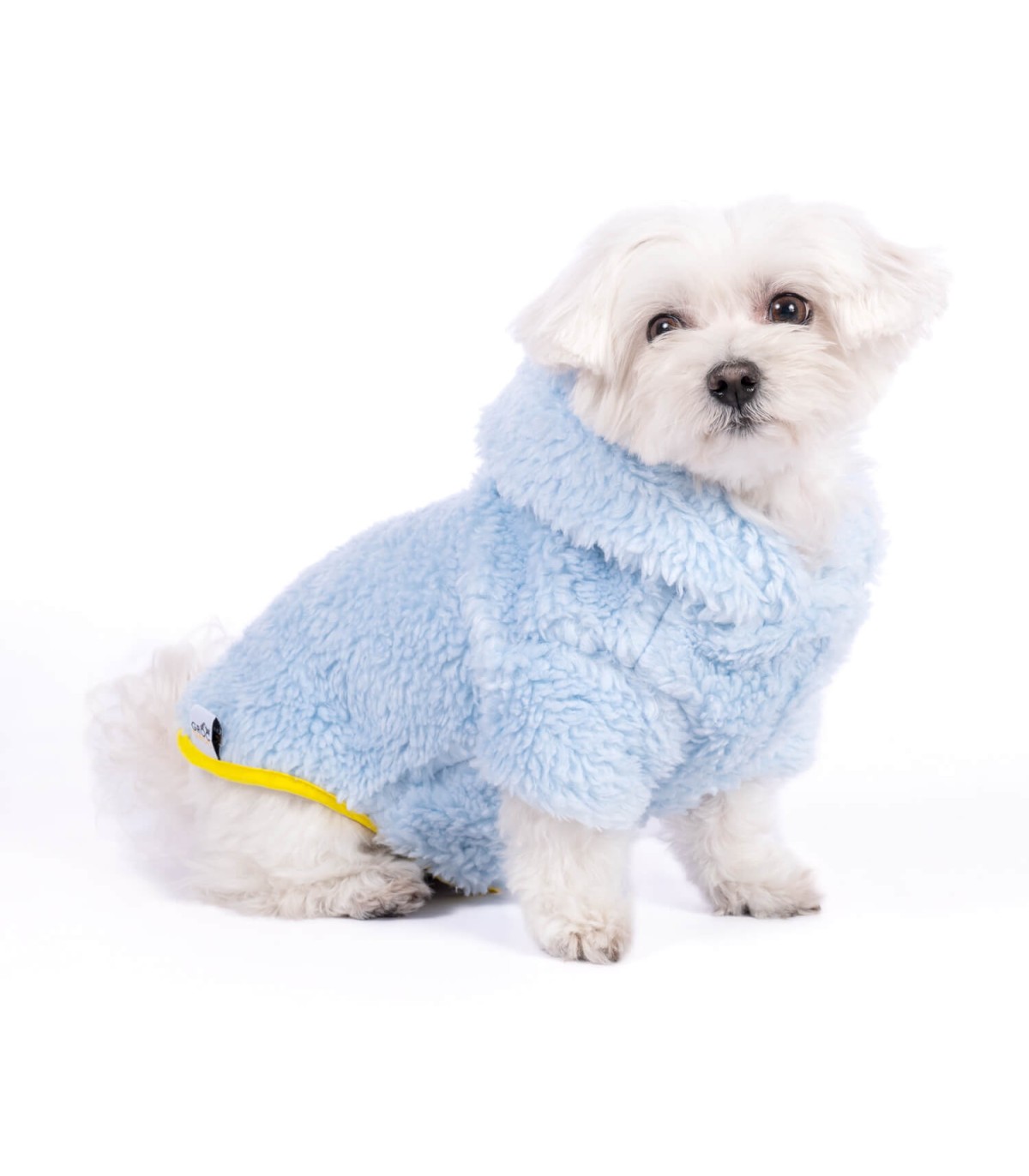 Casaco reversível para cães Groc Groc Vivian, azul celeste.