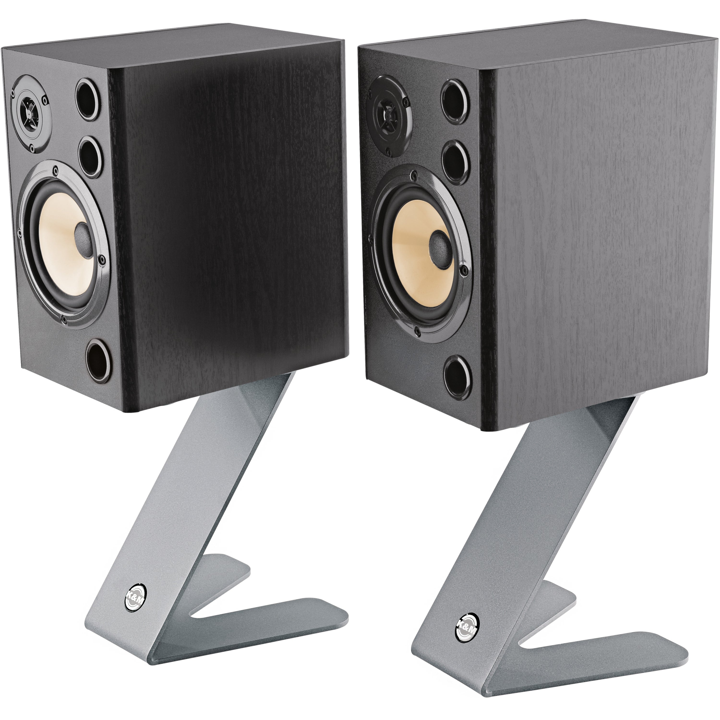 Konig & Meyer 26773 Table Monitor Z-Stand voor monitor-speakers (grijs)