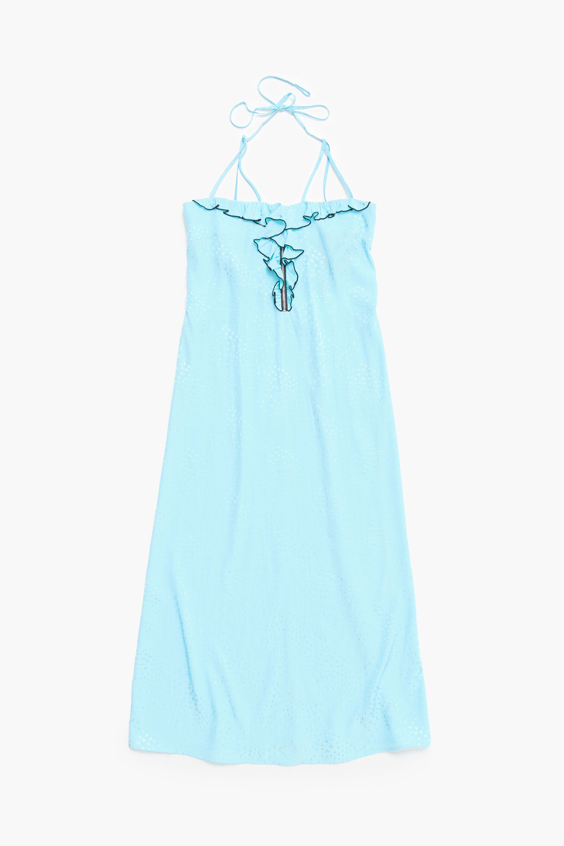 Vestido midi azul fluido