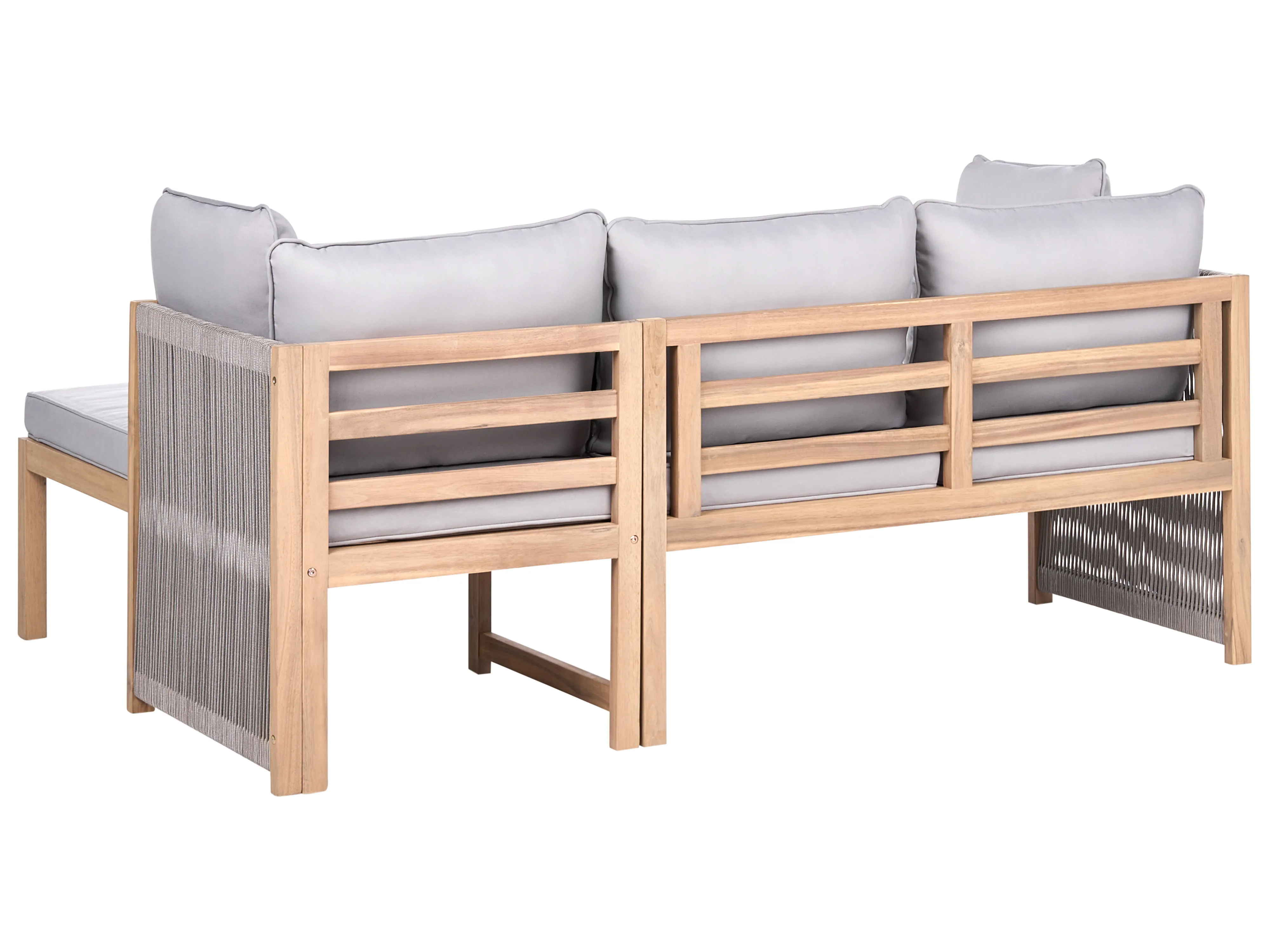 Tuin hoekloungeset met tafel 3-zits ARABBA linkszijdig Gecertificeerd acaciahout Grijs