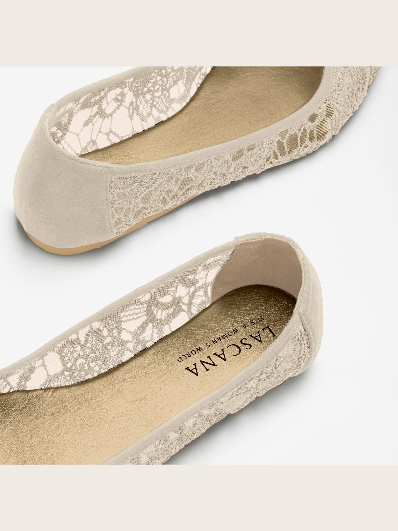 Trotteurs ballerines en dentelle, très confortables et légères