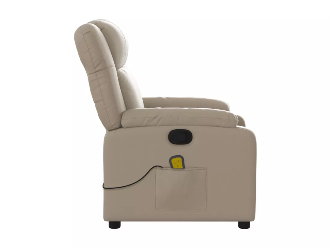 Fauteuil massant inclinable Cappuccino Similicuir