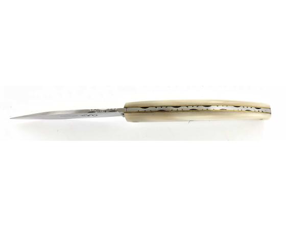Saint Amand 12 cm - Corne Blonde - Guilloché Couteau de Poche PassionFrance