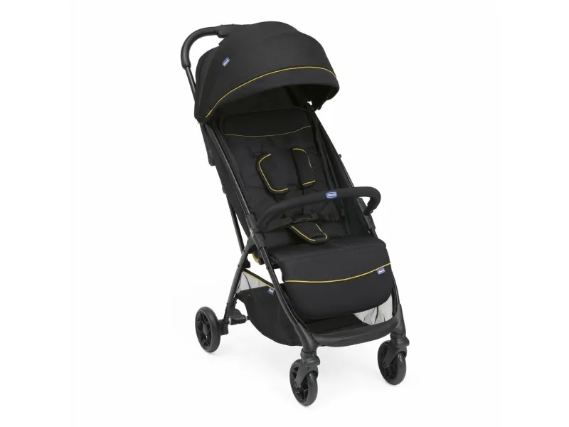 Chicco Glee, Baldakin, Letvægts klapvogn, Ethvert køn, Solidt hjul, Sammenfoldelig, Sort