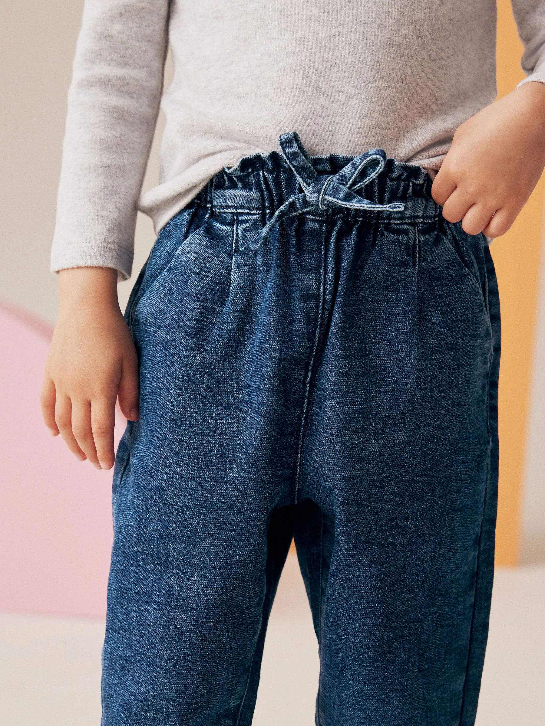 Denim - Jeans met gestrikte taille (3 mnd-7 jr)