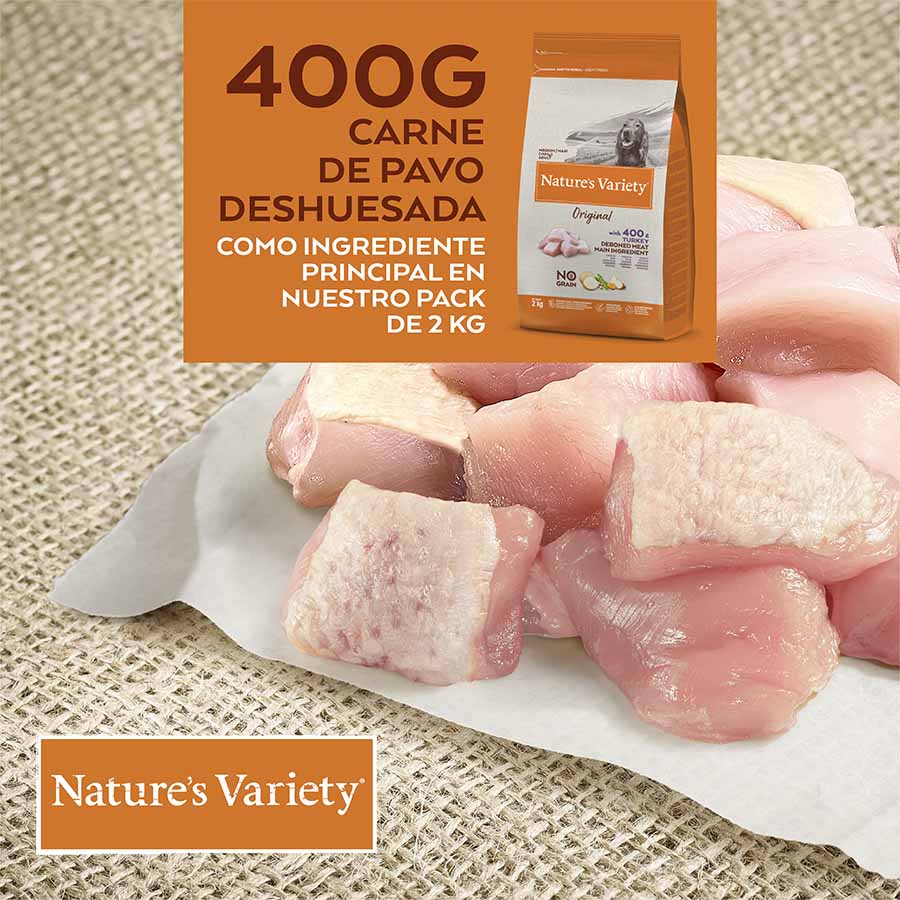 Ração Nature's Variety Original Adult Medium com Peru para Cães