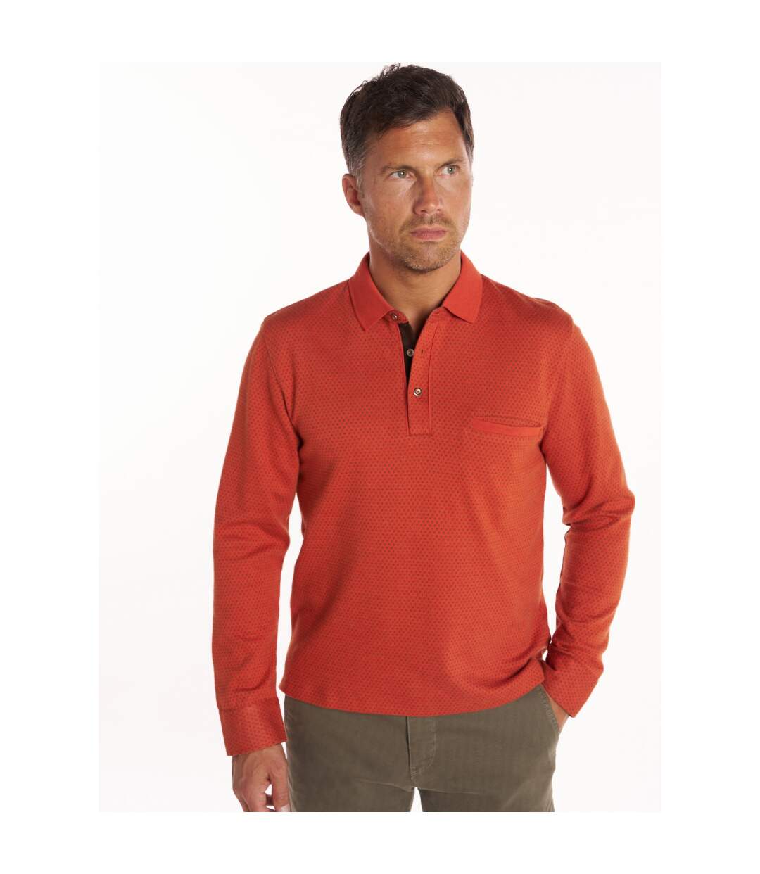 Polo manches longues fantaisie