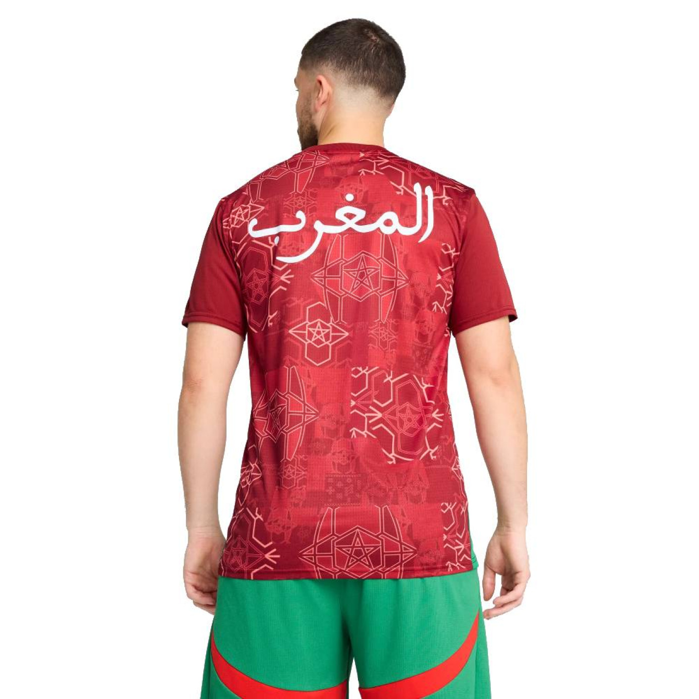 PUMA Marokko Pre-Match Trainingsshirt 2024-2026 Rood Groen