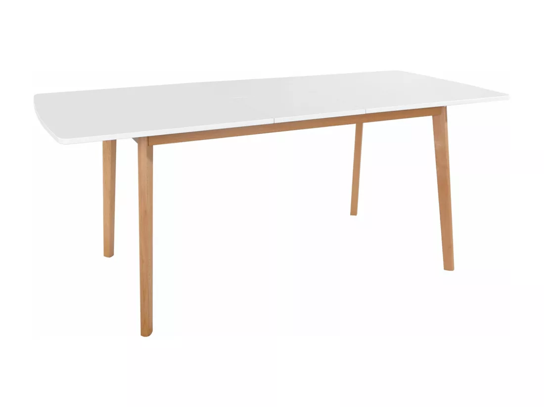 Table extensible HELGA 120 / 160cm blanche - HAPPY GARDEN