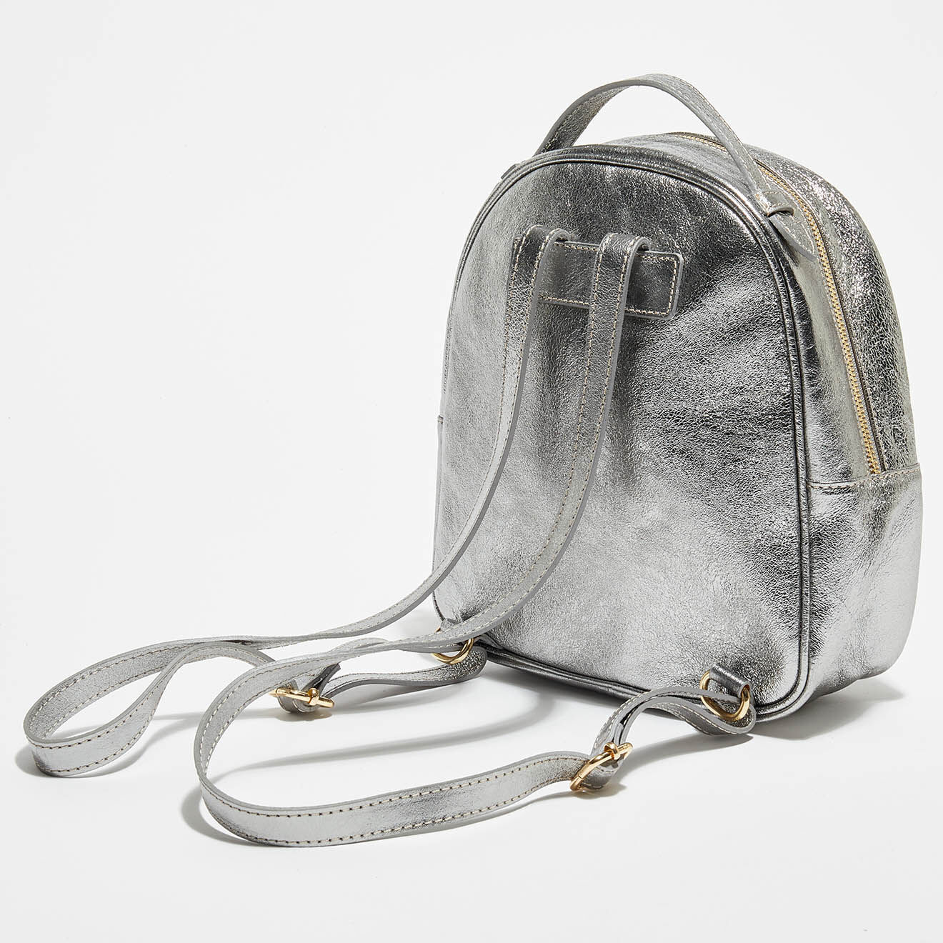 Christian Laurier Sac à dos en Cuir  Donna argenté - 24x20x10.5 cm