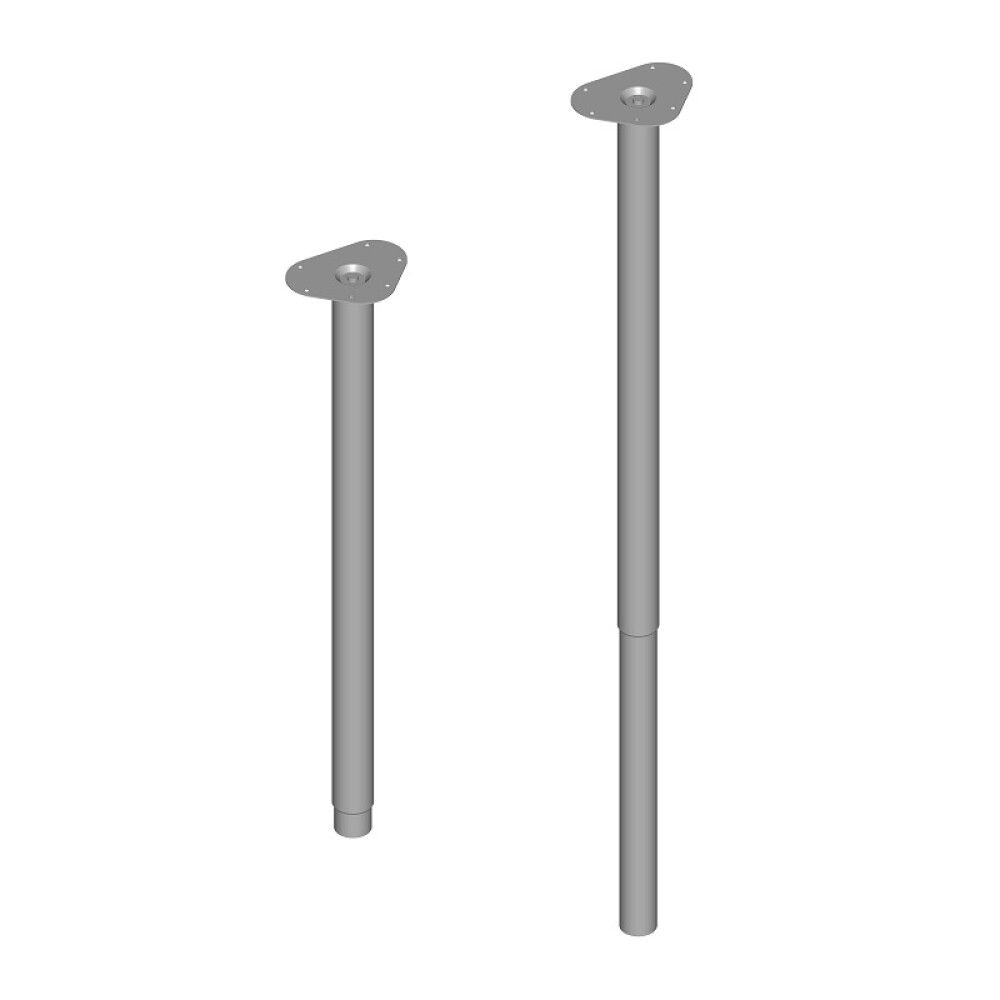 BORDBEN TELESKOP ELEMENT-SYSTEM 800-1200MM HVIT ALU
